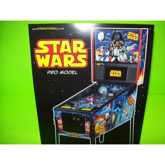 Star Wars Pro Pinball FLYER Comic Book Art Model Original Space Age Sci-Fi Sheet - Picture 6 of 7